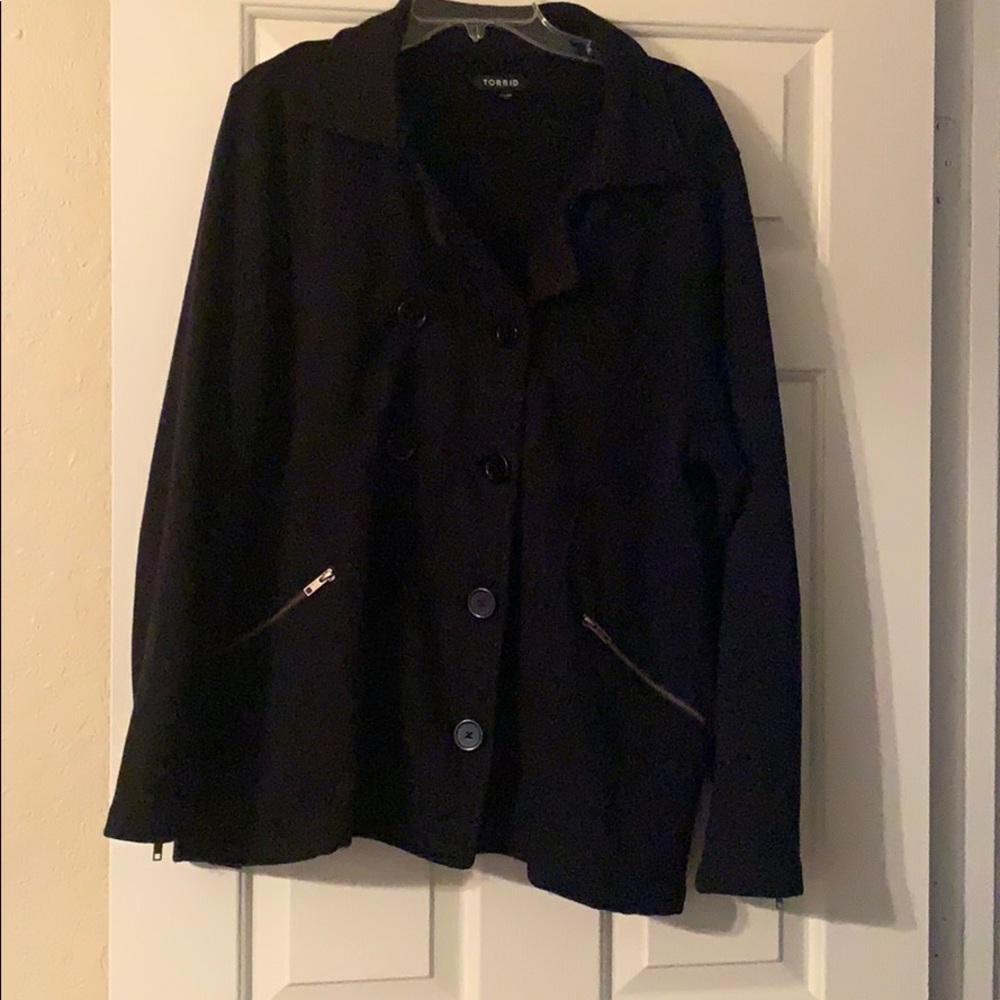 Pea coat black